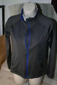 Chaqueta cortavientos BCG para mujer L (12-14) negra azul con cremallera ¡Poli Spandex! - Imagen 1 de 11