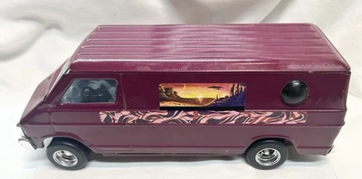 Vintage Ertl Purple Van Rear Bubble Windows Pressed Steel - Image 1 of 4