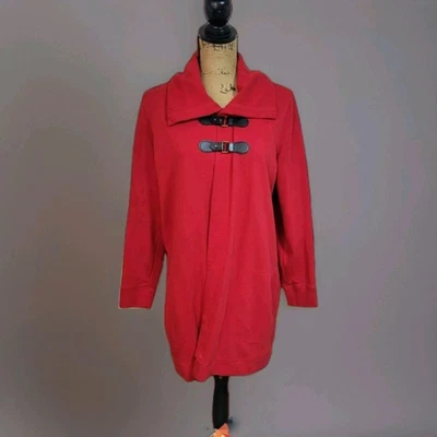 Chaps Abrigo Exterior Rojo Cálido Chaqueta Capa Poncho Mangas Cuello 1X Para Mujer  Foto 1 de 4