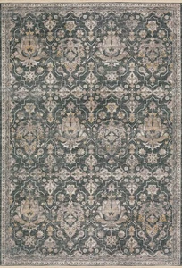 2x3 Dalyn Black Floral Door Mat MB4 - Aprx 1' 8" x 2' 6" - Picture 1 of 2