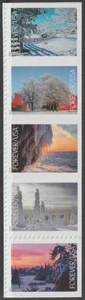 USA Sc. 6038-42 (F) Winter Landscapes 2025 MNH bklt. strip of (4+1) - Picture 1 of 1