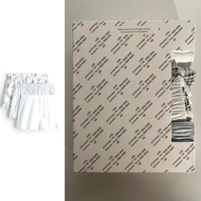 *Precio de venta sugerido por el fabricante barato £40* Nuevos boxers para hombre de diseñador H&M blancos grises azules talla XS Foto 1 de 4