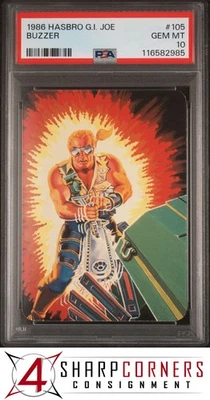1986 HASBRO G.I. JOE #105 BUZZER POP 6 PSA 10 - Image 1 of 3