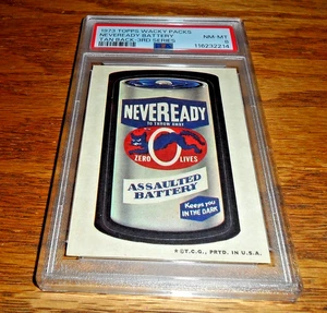 1973 Topps Wacky Packages Neveready Battery Series 3 PSA 8 NM MINT - Picture 1 of 3