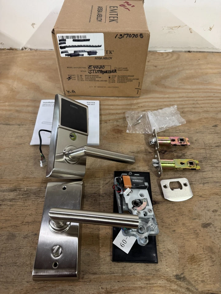 Juego de palancas de teclado electrónico Emtek E4020US15 EMTouch, níquel satinado *SOLO PIEZAS Foto 1 de 4