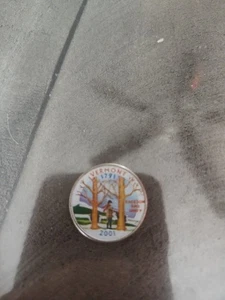 2001 Painted State Quarter Vermont - Picture 1 of 2