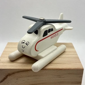 Thomas El Tren Harold Helicóptero Madera Ferrocarril Tanque Motor Amigos Blanco - Imagen 1 de 5