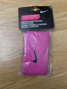 AC9557 605 Nike Swoosh Double Wide Wristband Breast Cancer Awareness One Size - Picture 1 of 2