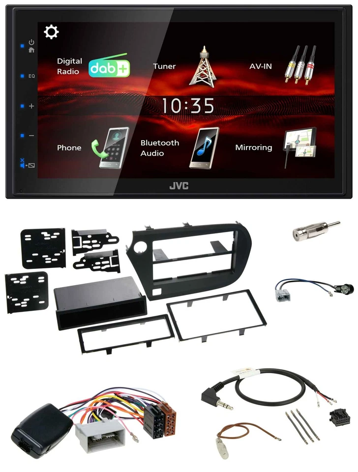 JVC USB Bluetooth Lenkrad DAB 2DIN Autoradio für Honda Insight ZE2 2009-2013 - Bild 1 von 4