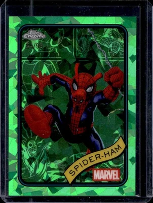 2025 Topps Chrome Marvel Sapphire Spider-Ham Green Refractor #/99 - Image 1 of 2