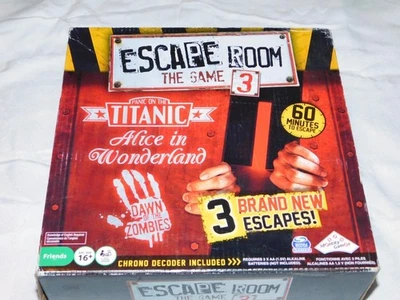 Escape Room 3 Spin Master NEW Panic Titanic Alice Wonderland Dawn of Zombies - Image 1 of 3