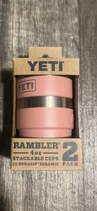 Neu im Karton Yeti Limited Edition RAMBLER 4 Unzen Tasse 2er Pack Sandstein Pink - Bild 1 von 1