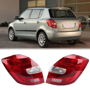 2x Left+Right Rear Light Tail Lamp Cover For Skoda Fabia Mk2 2006-2014 Pair - Picture 1 of 13