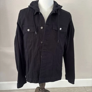 Lifted Research Group Hoodie Jacke Herren XL schwarz Denim LRG Knopf - Bild 1 von 14