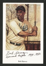 1991 RON LEWIS BOB HARVEY TEAM YEARS AUTOGRAPHED SIGNED NEGRO LEAGUE POSTCARD S1