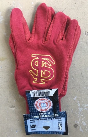 FSU Florida State Seminoles Utility Work Gloves Garnet & Gold Gardening Licensed Cover
