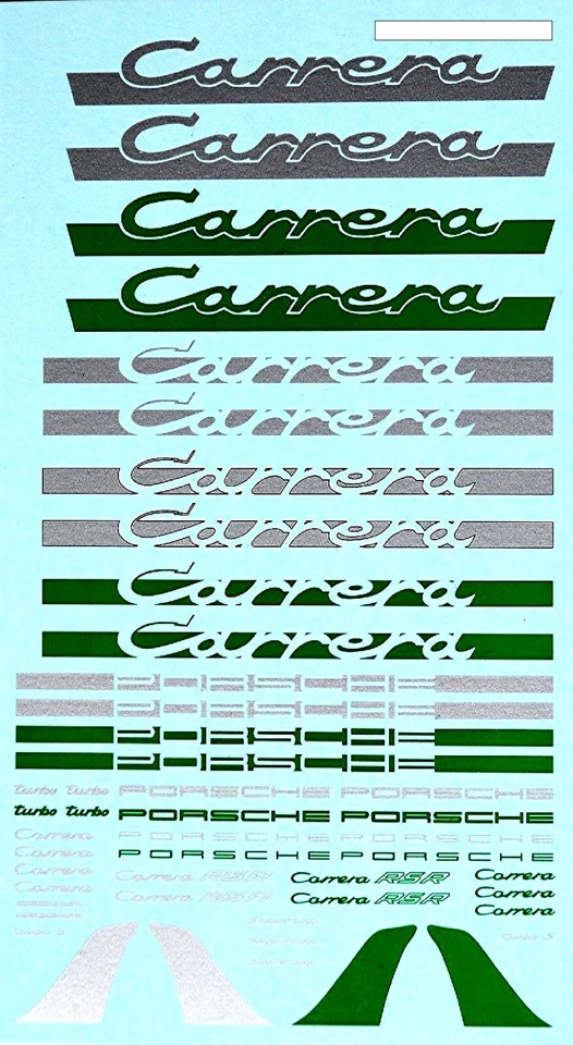 Auto Sportiva Da Corsa Tuning Decor Verde + Argento 1:18 Adesivo - Immagine 1 di 1