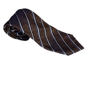 Dolcepunta Multicolored 7 Fold Striped 100% silk tie Handmade in Italy - Picture 1 of 9