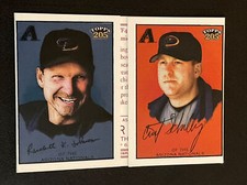 2003 Topps 205 Triple Folder Polar Bear RANDY JOHNSON / CURT SCHILLING #TF41