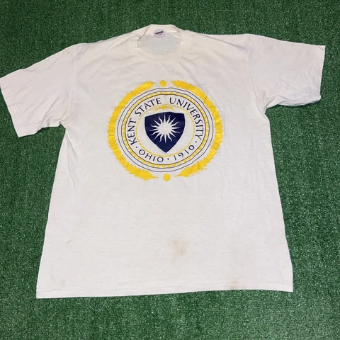 Vintage 80s KSU Golden Flashes College Shirt - Mens Size Large L Cover