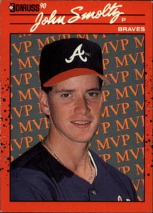 1990 Donruss Bonus MVPs #BC-12a Tom Glavine on Front ERR Smoltz on back EX - Picture 1 of 2
