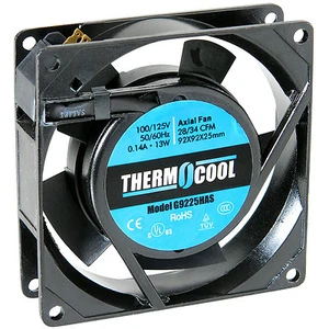 Thermocool 110 VAC Fan 92 x 25mm Sleeve Bearing 28 CFM - Picture 1 of 3