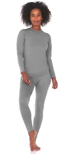 Long Johns Thermal Underwear Women Fleece Lined Base Layer Pajama Cold Weather - Picture 1 of 5