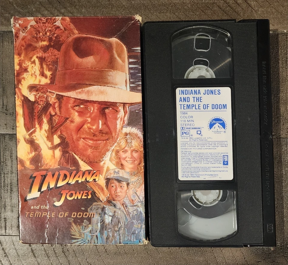 Indiana Jones And The Temple Of Doom VHS Videotape Good Condition - Image 1 of 1