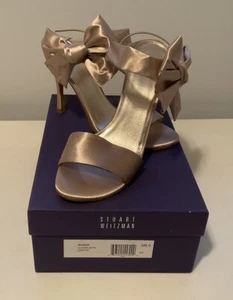 STUART WEITZMAN Satin Slingback Bow Fancy Sandals Size 8 - Picture 1 of 7