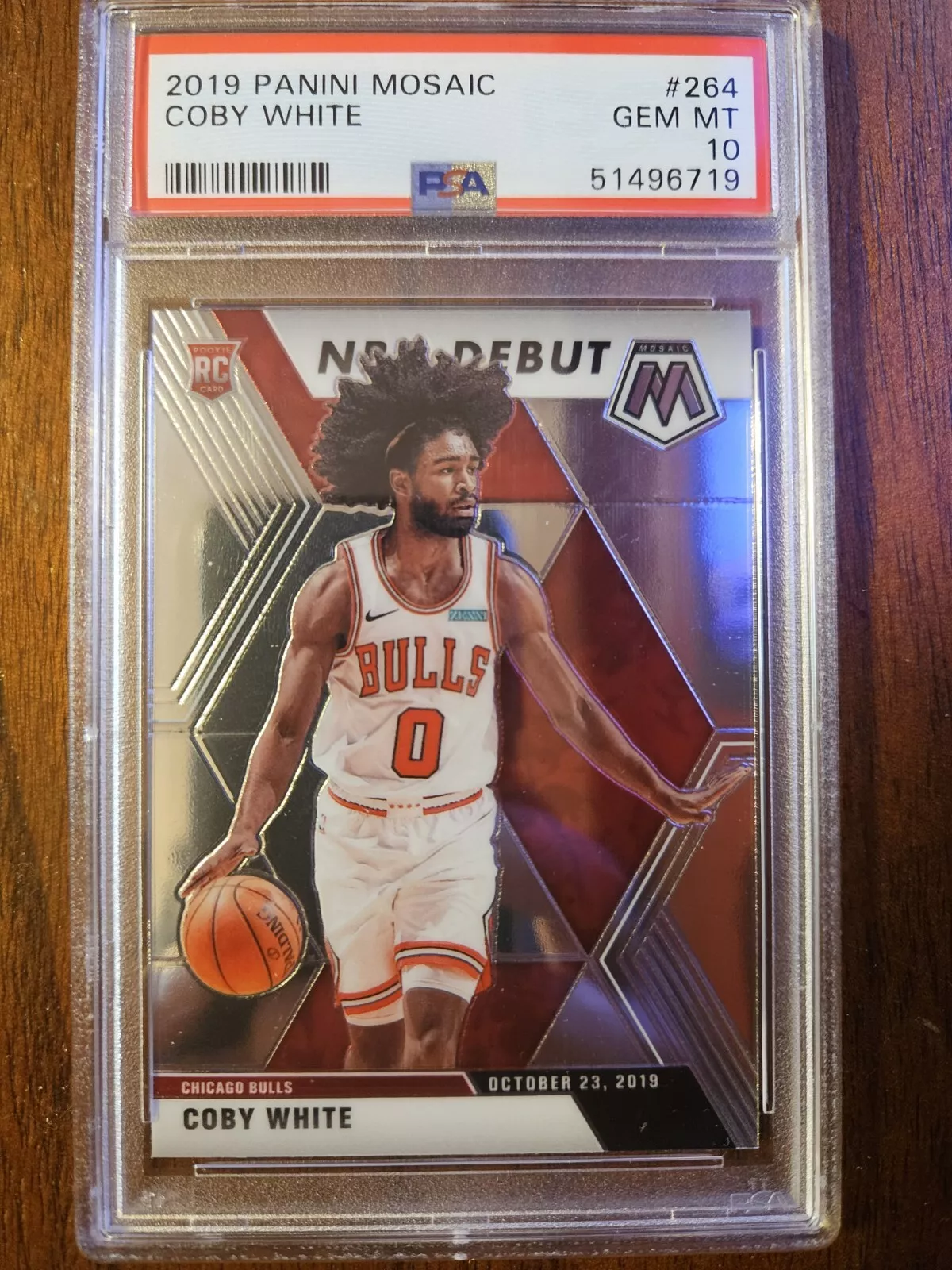 2019 Coby White Mosaic #264 Rookie RC PSA 10!