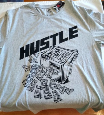 Camiseta gris 100 % algodón talla XXL~NUEVA CON ETIQUETAS~Hecha en India para hombre Foto 1 de 4