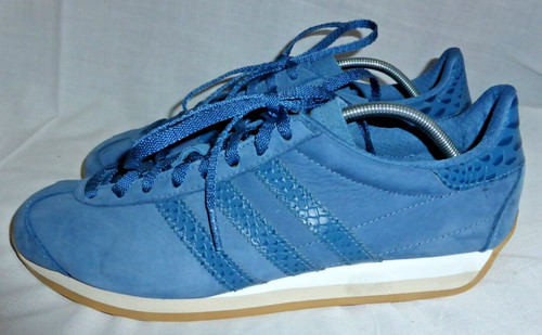 ADIDAS SCARPE DA GINNASTICA UOMO BLU IN PELLE STRINGATE TAGLIA UK 8 EU 42 US 8 5 OTTIME CONDIZIONI