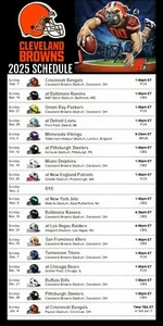 CLEVELAND BROWNS 2025 NFL Football Schedule FRIDGE MAGNET 4" x 8" - Picture 1 of 1