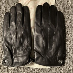 Elma Ladies Black Leather Gloves — Soft Interior So Pretty Size M - Picture 1 of 12