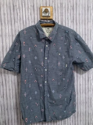 Camisa Vans Hombre Talla XL Azul con Diseño Azteca Monopatín Marca Algodón (Shi1313S Foto 1 de 4