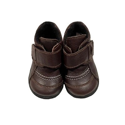 Bebé Niño Infante Niños Marrón/Negro Cuero Oveja Bota Zapato Talla 2 3 4 6 Foto 1 de 4