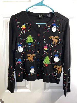 Cárdigan Christina Rotelli Navidad Tejido Algodón Talla Pequeña Foto 1 de 4