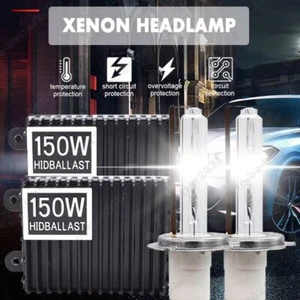 150W Durable Xenon Headlights H8 H9 H11 9005 HB3 9006 HB4 HID Bulb&Ballast 6000K - Foto 1 di 13
