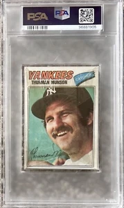 1977 Thurman Munson Topps Burger King NY Yankees Cello Pack PSA 8 NM-MT - Picture 1 of 2