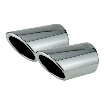 2 embellecedores de escape de acero inoxidable para Audi A4 B8 A5 8T Q5 8R embellecedores de escape cromados - Imagen 1 de 4