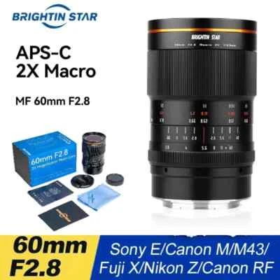 Brightin Star 60mm F2.8 II 2X Macro Lens for X/E/Z/EF-M/RF/M43 Mirrorless Camera - Image 1 of 4