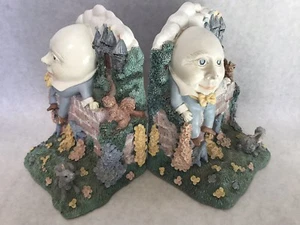 Humpty Dumpty Bookends Nursery Rhyme Heavyweight Mother Goose Vintage Book Ends - Picture 1 of 7