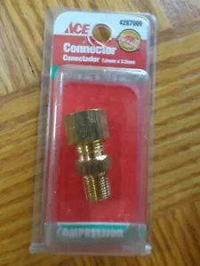 Ace Brass 5/16" Compression x 1/8" Male MPT NPT Connector Adapter Pipe Fitting - Picture 1 of 5
