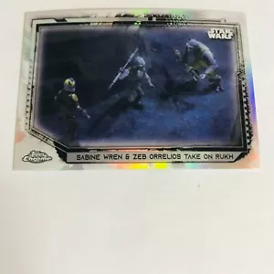 2021 Topps Star Wars Chrome Legacy Base Refractor #132 Sabine Wren & Zeb - Picture 1 of 2