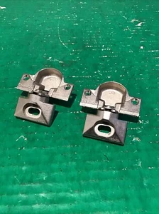 Lot of 2 Grass 830 Nickel Hinge w/ 830-53 mounting plate cabinet door Self Close - Picture 1 of 9
