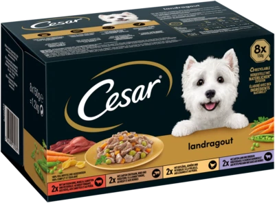 8x150g Cesar Hundefutter Nassfutter Landküche in Sauce Mulitpack  - Bild 1 von 4