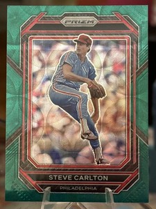 Steve Carlton 2023 Prizm SP GREEN SCOPE /75 Prizm Card #180 HOF Phillies 1980🏆!