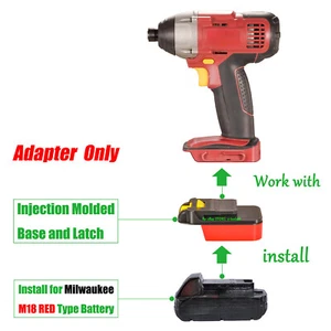 1x Adaptador para Herramienta CHICAGO ELECTRIC 18V Para Usar para Batería Milwaukee M18 Li-lon - Imagen 1 de 7