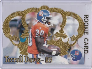 TERRELL DAVIS ROOKIE CARD 1995 Die-Cut RC Crown Royale DENVER BRONCOS NFL HOFer! - Picture 1 of 2