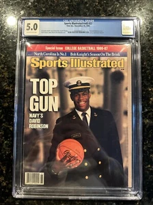 David Robinson 1st Sports Illustrated CGC Newsstand 1986 Top Gun Rookie - Picture 1 of 3